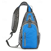 cheap Backpacks &amp; Bags-/ Hiking Sling Backpack Zipper Multi Pocket Rain Waterproof Anatomic Design Wearable Durable Outdoor Hiking Camping Military Nylon Black Army Green Blue