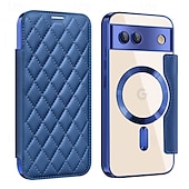 お買い得  その他のスマホケース-電話 ケース 用途 ピクセル9プロ ピクセル9プロXL ピクセル9 バックカバー 磁石バックル ワイヤレス充電をサポート カード挿入口 レトロ風 TPU PUレザー