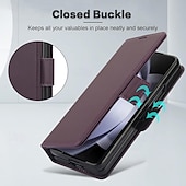 お買い得  サムスン用ケース-電話 ケース 用途 Zフォールド6 Z Fold 5 Z Fold 4 Z Fold 3 バックカバー スタンド付き リストストラップ付き カード挿入口 レトロ風 TPU PUレザー