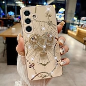 رخيصةأون جراب سامسونج-هاتف غطاء من أجل S24 S24 Ultra Plus S23 Ultra Plus S23 S22 ألترا S21 Ultra A14 اس 25 الترا غطاء خلفي مع حامل مع رباط المعصم ضد الصدمات مكتب  /  الأعمال TPU الكمبيوتر الشخصي