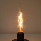 abordables Ampoules incandescentes-Lampe à bougie rétro C35L 40 W E14 Ampoule Edison vintage à intensité variable, lumière à incandescence décorative pour la maison &amp;barre 1/10 pièces