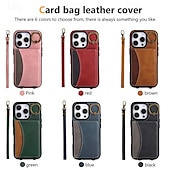levne Pouzdra pro iPhone-telefon Carcasă Pro iPhone 16 Pro Max Plus iPhone 15 Pro Max Plus iPhone 14 13 12 11 Pro Max Plus iPhone 14 Pro Max iPhone 13 12 11 Pro Max Zadní kryt se stojánkem s poutkem na zápěstí Slot pro kartu