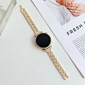 זול להקות שעונים של סמסונג-צפו בנד ל Samsung Galaxy Watch 7/6/5/4 40/44mm, Galaxy Watch 5 Pro 45mm, Galaxy Watch 6/4 Classic 42/46/43/47mm, Watch 3, Active 2, Gear S3 S2 סגסוגת תַחֲלִיף רצועה נשים נצנוץ בלינג יהלום סולו לופ