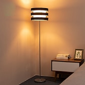 abordables lampadaire led-lampadaire design tambour rayé nordique lampadaire moderne avec abat-jour lampe de chevet de chambre lampe verticale lampe sur pied 110-240v