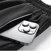 abordables Pantalones de deporte-Hombre Pantalones deportivos Pantalones de Deporte Pantalones Bolsillo Correa Cintura elástica Plano Comodidad Transpirable Longitud total Deporte Diario Moda Casual Negro Gris Microelástico