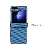 halpa Samsung-kotelot-puhelin Etui Käyttötarkoitus Z-kääntö 7 Z Flip 6 Z Flip 5 Z Flip 4 Z Flip 3 Takakuori Magneetti Tukee langatonta latausta Iskunkestävä Retro Hiilikuitu Pinnoitus