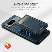 זול תיק טלפון אחר-טלפון מגן עבור Pixel 9 Pro Pixel 9 Pro XL Pixel 8 Pro Pixel 8 Pixel 7 Pixel 7 Pro Pixel 6 Pixel 6 Pro כיסוי אחורי עם מעמד ניתן לניתוק מגנטי רטרו TPU PC עור PU