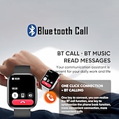 preiswerte Intelligente Armbänder-696 LC88 Smartwatch 2.01 Zoll Smart-Armband Bluetooth Schrittzähler Anruferinnerung Schlaf-Tracker Kompatibel mit Android iOS Herren Freisprechanlage IP 67 40mm Uhrengehäuse