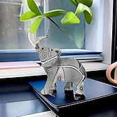 levne Sochy-pryskyřice barevná socha slona, barevné umění sochy slona barevná výzdoba slona feng shui ornament sloni socha zvířat do kuchyně kancelářská police domácí dekorace, pro domácí kancelář desktop pokoj