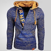 abordables Pull col rond-Homme Pull Pull en tricot A côtes Tricoter Normal Demi-zip Tricoté Bloc de couleur Capuche Mode basique Usage quotidien Rendez-vous Vêtement Tenue Automne hiver Noir Jaune S M L