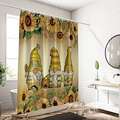 billige Dusjforheng-Dusjforheng med kroker 180cm*180cm (70&quot;*70&quot;) Polyester Vaskbart Vanntett Blomster Sommerfugl Mønster Bad Dekor