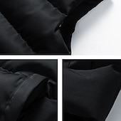 levne Pánská péřová vesta-Pánské Puffer Vesta Denní Na běžné nošení Jaro &amp; podzim Kapsy Polyester Pohodlné Pevná barva Zip Stojáček Běžný Černá Rubínově červená Tmavomodrá Vesta