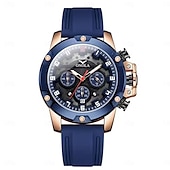 baratos Relógios Quartz-relógios onola para homens 6858 relógios de quartzo luminosos multifuncionais esportivos pulseira de silicone relógio masculino à prova d&#039;água