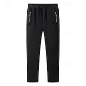 Men's Sherpa Sweatpants Fleece Pants Joggers Winter Pants Drawstring Pocket Elastic Waist Solid Color Warm Casual Daily Running Sports Fashion Black Black Straight Leg Micro-elastic cheap Joggers-Men's Sherpa Sweatpants Fleece Pants Joggers Winter Pants Drawstring Pocket Elastic Waist Solid Color Warm Casual Daily Running Sports Fashion Black Black Straight Leg Micro-elastic
