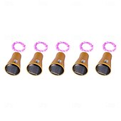 cheap Solar String Lights-2M Solar String Lights, 20 LEDs Wine Bottle String Lights, Warm White, RGB and Waterproof for Christmas &amp; Wedding Decorations 5pcs Set