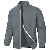 tanie Podstawowe bluzy-Męskie Bluza z Kapturem Rozpinana bluza z kapturem Taktyczna bluza z kapturem Czarny Czerwony Granatowy Khaki Szary Kaptur Równina Sport i turystyka Codzienny Święto Moda miejska Nowoczesne Codzienny