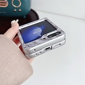お買い得  サムスン用ケース-電話 ケース 用途 Zフリップ6 Z Flip 5 Z Flip 4 バックカバー スタンド付き 耐衝撃 レトロ風 繊維 PC
