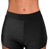abordables Bas de bikini-Femme Maillots de Bain Caleçon extensible Maillot de bain Taille haute Vacances Tenues de plage Couleur unie Sans Manches Maillots de bain