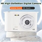 cheap Digital Camera-4K Digital Camera Point and Shoot Photography Travel Selfie Camara 2.4inch Screen Entry-Level Gift Compact Digicam Selfie Mini Retro Cam