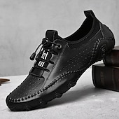 cheap Men&#039;s Sneakers-Men&#039;s White Perforated Casual Shoes with Hand-Stitched Detailing, Breathable Mesh Upper and Comfortable Slip-On Design