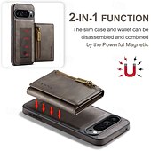 billige Andre telefonetuier-telefon Etui Til Pixel 9 Pro Pixel 9 Pro XL Pixel 8 Pro Pixel 8 Pixel 9 Bakdeksel med stativ Avtagbar Magnetisk Kontor / Bedrift TPU PU lær