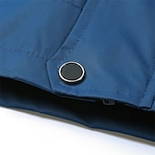 ieftine Fleece și jachete 3 în 1-Bărbați Αδιάβροχο μπουφάν În aer liber Impermeabil Rezistent la Vânt Îmbrăcăminte pentru drumeții Primăvară Toamnă Veste Peteci Gri Închis Negru Galben