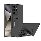 cheap Samsung Cases-Phone Case For Samsung Galaxy S24 Ultra S23 Ultra S22 Ultra S25 Ultra Back Cover with Stand Holder Support Wireless Charging Shockproof PC