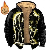 baratos moletons 3d masculinos-Homens Leão Tosão Moletom Moletons Moletom Manga Longa Moletom com capuz Com Capuz Punk Impressão 3D Festa Feriado Streetwear Branco Amarelo Com Cordão Outono Inverno Designer