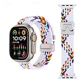 cheap Apple Watch Bands-Sport Band Compatible with Apple Watch band 38mm 40mm 41mm 42mm 44mm 45mm 49mm Braided Adjustable Fabric Strap Replacement Wristband for iwatch Ultra 2 Series 9 8 7 SE 6 5 4 3 2 1