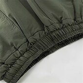 cheap Bottoms-Kids Boys Pants Trousers Patchwork Pocket Solid Color Breathable Soft Comfort Pants Outdoor Sports Daily Black Green Mid Waist