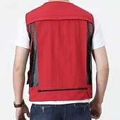 preiswerte Westen-Herren Weste für Wanderer Wander-Fleeceweste Ärmellos Weste Außen Atmungsaktiv Komfortabel Tasche Polyester Schwarz Armeegrün Rot Jagd Angeln Klettern