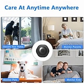 お買い得  屋内IPネットワークカメラ-h6 ミニ wifi カメラ 1080p hd ワイヤレス スマート ホーム デバイス カム 目に見えない ナイトビジョン モーション検出 リモート モニター レコーダー