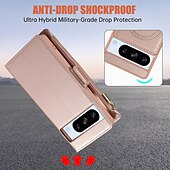 זול תיק טלפון אחר-טלפון מגן עבור Pixel 8 Pro Pixel 8 Pixel 7 Pixel 7 Pro כיסוי אחורי עם מעמד מגנטי עם שרוך רטרו TPU עור PU