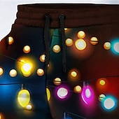 abordables Tenue de scène de Noël-Pantalon imprimé scène de Noël pour homme, jogging décontracté imprimé 3D, pour l&#039;extérieur, la rue, décontracté, quotidien, en polyester, vert, bleu, vert foncé, taille moyenne, élastique, S, M, L