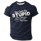 Χαμηλού Κόστους Σαρκαστικό Χιούμορ T-shirts-Ανδρική T-Shirt Γραφικών "Δε Μπορείς Να Διορθώσεις ΤΗΝ ΗΛΙΘΙΟΤΗΤΑ ΟΥΤΕ Με Ταινία" Αστεία Σαρκαστική Λογοπαίγνιο Μικρού Μανικιού T-Shirt