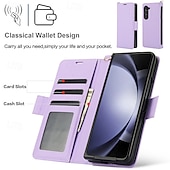 お買い得  サムスン用ケース-電話 ケース 用途 Zフォールド6 Z Fold 5 Z Fold 4 Z Fold 3 バックカバー スタンド付き リストストラップ付き カード挿入口 レトロ風 TPU PUレザー
