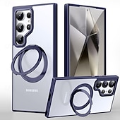 Χαμηλού Κόστους Samsung Θήκη-Θήκη Τηλεφώνου Για S24 Ultra S24 Plus S24 S23 S23 Ultra S23 Plus S25 Ultra Παγούρι με Στήριγμα Μαγνητική Υποστήριξη Ασύρματης Φόρτισης Retro TPU Ακρυλικό