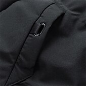 cheap Men&#039;s Downs &amp; Parkas-Men&#039;s Winter Jacket Puffer Jacket Hoodie Jacket Parka Pocket Polyster Fleece lined Daily Wear Date Vacation Long Fashion Casual Comfortable Thermal Warm Fall &amp; Winter Solid / Plain Color Black Army