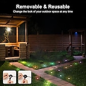 tanie Słoneczne światła sznurka-36leds 53ft solar energy permanent outdoor lights, rgbic smart eaves lights, led string vertity lights z aplikacją &amp;zdalne oświetlenie zewnętrzne IP65 wodoodporne na dach, na święta Bożego Narodzenia,