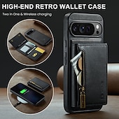 billige Andre telefonetuier-telefon Etui Til Pixel 9 Pro Pixel 9 Pro XL Pixel 8 Pro Pixel 8 Pixel 9 Bakdeksel med stativ Avtagbar Magnetisk Kontor / Bedrift TPU PU lær