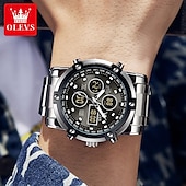 cheap Digital Watches-OLEVS 1106 Men&#039;s Watch Luxury Brand Quartz Watch Trend Sports Alarm Clock LED Display Waterproof Timing Code Watch Men&#039;s Watch