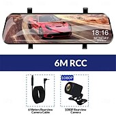cheap Car DVR-Touch Screen Mirror 1080P Dash Camera Car DVR Mirror Front and Rear Dual Lens Camera Dashcam HD 1080P Rear View Mirror 1080P Dash Cam Video Camera
