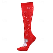 abordables Calcetines de running-Calcetines de yoga Calcetines de Navidad 1 Par Hombre Mujer Calcetines de compresión A prueba de resbalones Transpirable Reductor del Sudor Cómodo Entrenamiento de gimnasio Baloncesto Fútbal