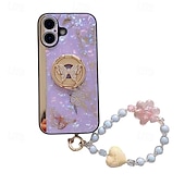 cheap iPhone Cases-Phone Case For iPhone 16 Pro Max Plus iPhone 15 Pro Max Plus iPhone 14 13 12 11 Pro Max Plus iPhone 14 Pro Max iPhone 13 12 11 Pro Max Back Cover with Stand Holder with Wrist Strap Shockproof Retro