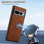 זול תיק טלפון אחר-טלפון מגן עבור Pixel 9 Pro Pixel 9 Pro XL Pixel 8 Pro Pixel 8 Pixel 7 Pixel 7 Pro Pixel 6 Pixel 6 Pro כיסוי אחורי עם מעמד ניתן לניתוק מגנטי רטרו TPU PC עור PU