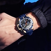 baratos Relógios Quartz-relógios onola para homens 6858 relógios de quartzo luminosos multifuncionais esportivos pulseira de silicone relógio masculino à prova d&#039;água