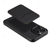 お買い得  iPhone用ケース-電話 ケース 用途 iPhone 16 Pro Max プラス iPhone 15 プロマックスプラス iPhone 14 Pro Max iPhone 14 Pro Max Plus iPhone 13 Pro Max バックカバー スタンド付き 磁石バックル ワイヤレス充電をサポート レトロ風 TPU PUレザー