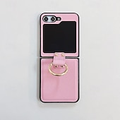 economico Cover Samsung-telefono Custodia Per Capovolgi Z 6 Z Flip 5 Z Flip 4 Z Flip 3 Per retro Fibbia ad anello Resistente agli urti Retrò TPU pelle sintetica