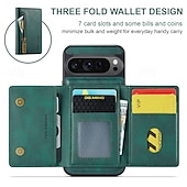 billige Andre telefonetuier-telefon Etui Til Pixel 9 Pro Pixel 9 Pro XL Pixel 8 Pro Pixel 8 Pixel 9 Bakdeksel med stativ Avtagbar Magnetisk Kontor / Bedrift TPU PU lær