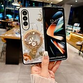 رخيصةأون جراب سامسونج-هاتف غطاء من أجل زي فولد 6 Z Fold 5 Z Fold 4 غطاء خلفي مع حامل مغناطيس دعم الشحن اللاسلكي مكتب  /  الأعمال TPU الكمبيوتر الشخصي